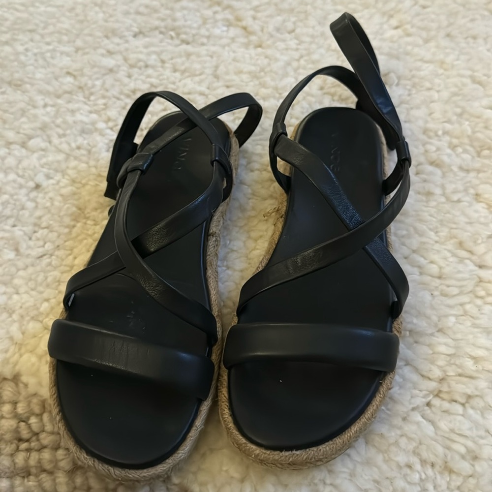 Vince Black Espadrille Sandal